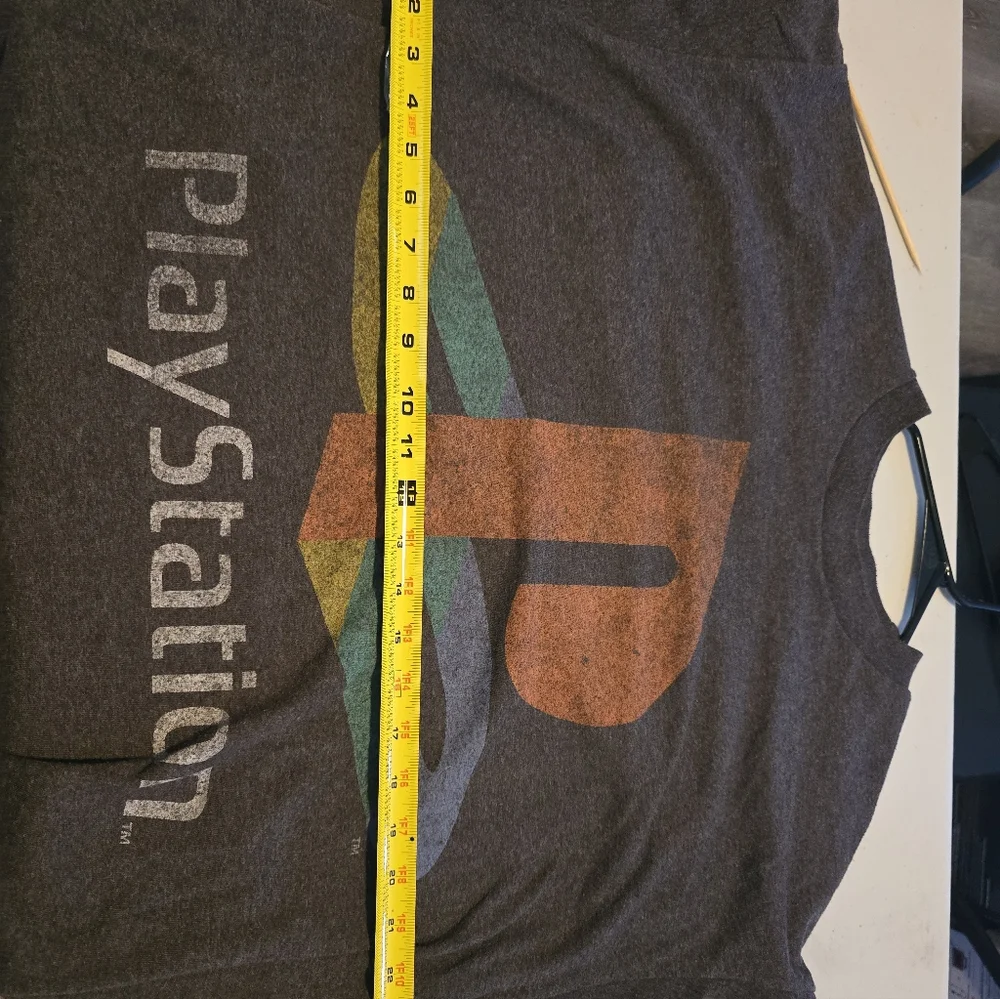 Sony PlayStation Logo T-Shirt - Multicolor on Gray